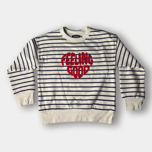 Feeling Good Kids' Striped Sweatshirt